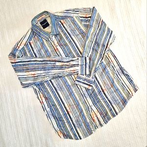 Tommy Bahama Man's Large Stripe & Floral Button Down